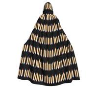 WHJSSF Crayons de couleur pour dessiner le monde imprimé Halloween Cape à capuche pour adulte pour jeux de rôle, costumes de scène, fêtes Entretien facile