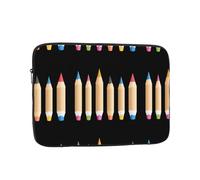 WHJSSF Crayons de couleur pour dessiner le monde imprimé housse portable pour ordinateur portable 10" pour voyage d'affaires, école, bureau, usage quotidien