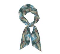 WHJSSF Écharpe tendance pour femme avec imprimé licornes au loin, style polyvalent, doux et soyeux pour les rendez-vous, les voyages