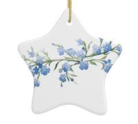 WHJSSF en céramique à suspendre pour sapin de Noël avec fleurs de vigne verte pour ajouter une touche romantique aux festivals ou fêtes