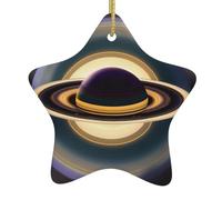 WHJSSF en céramique à suspendre pour sapin de Noël - Magnifique image de Saturne pour ajouter une touche romantique aux festivals ou aux fêtes