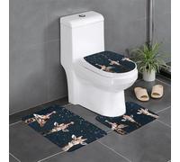 WHJSSF Ensemble de trois pièces antidérapant et durable à séchage rapide Motif girafe dans un chapeau