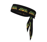 WHJSSF Foulard de sport double face motif jardin citrouille doré pour homme et femme réglable pour toutes les circonférences de tête