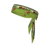 WHJSSF Foulard de sport double face motif vaches et fraises pour homme et femme réglable pour toutes les circonférences de tête