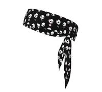 WHJSSF Foulard de sport double face pour homme et femme - Motif panda géant - Réglable pour toutes les circonférences de tête