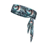 WHJSSF Foulard de sport double face serpent géant dans la mer, séchage rapide, évacuation de l'humidité pour femmes, filles et hommes