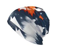 WHJSSF Fox Snow Bonnet en tricot pour adulte - Bonnet extensible doux et confortable pour homme et femme, noir