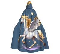 WHJSSF Golden Pegasus Print Cape à capuche pour adulte Super Large