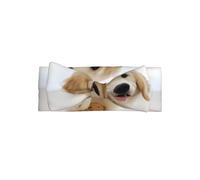 WHJSSF Golden Retriever Puppies Bandeau à nœud pour bébé - Accessoire doux et extensible pour séance photo et fête prénatale - Couvre-chef doux, mignon et adorable pour nourrissons