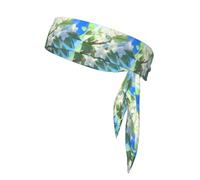 WHJSSF Green Leaf White Flower Picture Foulard double face à séchage rapide évacuation de l'humidité pour femmes, filles et hommes