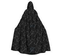 WHJSSF Hazy Cape à capuche pour adulte Motif étoiles à cinq branches - Très grande cape à capuche sans fermeture éclair