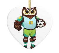 WHJSSF Hibou gardien de but motif Noël céramique pendentif amour décoration intérieure festival cadeau