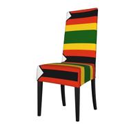 WHJSSF Housse de protection pour chaise de salle à manger Motif drapeau du Zimbabwe - Doux, confortable, infroissable - Élastique - S'adapte à la plupart des chaises sans accoudoirs