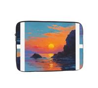 WHJSSF Housse portable pour ordinateur portable 13" Motif coucher de soleil dans le cadre pour voyage d'affaires, école, bureau, usage quotidien