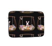 WHJSSF Housse portable pour ordinateur portable 30,5 cm avec imprimé de lapin fleuri pour voyage d'affaires, école, bureau, usage quotidien
