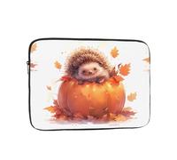 WHJSSF Housse portable pour ordinateur portable 30,5 cm Motif petit hérisson sur citrouille - Pour voyage d'affaires, école, bureau, usage quotidien