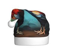WHJSSF Joli chapeau de Noël pour adulte avec motif coq et poules - Convient pour Halloween, Noël et Nouvel An