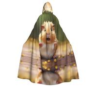 WHJSSF Jolie cape à capuche pour adulte avec imprimé cochon d'Inde pour Halloween est une cape super grande, confortable et durable