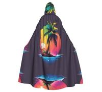 WHJSSF La cape à capuche arc-en-ciel pour adulte est une cape super grande, confortable et durable
