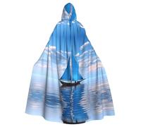 WHJSSF La cape à capuche bleue pour adulte est une cape super grande, confortable et durable