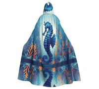 WHJSSF La cape à capuche bleue pour adulte est une cape super grande, confortable et durable