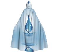 WHJSSF La cape à capuche bleue pour adulte est une cape super grande, confortable et durable
