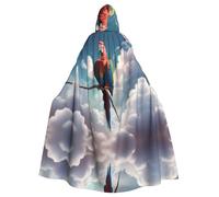 WHJSSF La cape à capuche pour adulte avec image de perroquet dans les nuages est une cape super grande, confortable et durable