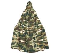 WHJSSF La cape à capuche pour adulte avec imprimé camouflage forêt est une cape super grande, confortable et durable