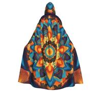 WHJSSF La cape à capuche pour adulte avec imprimé mandala kaléidoscope est une cape super grande, confortable et durable