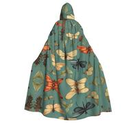 WHJSSF La cape à capuche pour adulte avec imprimé vintage libellule est une cape super grande, confortable et durable