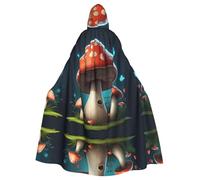 WHJSSF La cape à capuche pour adulte avec motif champignon magique est une cape super grande, confortable et durable