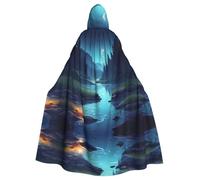 WHJSSF La cape à capuche pour adulte Cool Star River Picture Halloween est une cape super grande, confortable et durable