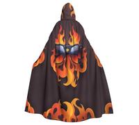 WHJSSF La cape à capuche pour adulte Flamme Lunettes de soleil est une cape super grande, confortable et durable