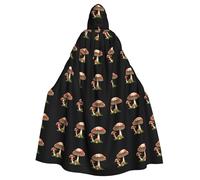 WHJSSF La cape à capuche pour adulte motif champignon est une cape super grande, confortable et durable