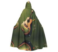 WHJSSF La cape à capuche pour adulte Motif guitare sur l'herbe est une cape super grande, confortable et durable