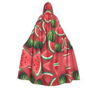 WHJSSF La cape à capuche pour adulte motif pastèque rouge rouge est une cape super grande, confortable et durable
