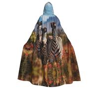 WHJSSF La cape à capuche pour adulte Motif zèbres sur l'Afrique du Sud est une cape super grande, confortable et durable