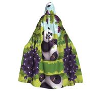 WHJSSF La cape à capuche pour adulte Panda Under The Grapes Picture Halloween est une cape super grande, confortable et durable