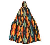 WHJSSF La cape à capuche Turning The Flame Prints Halloween pour adulte est une cape super grande, confortable et durable
