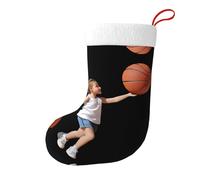 Whjssf Little Basketball Champion Chaussettes de Noël imprimées recto-verso pour décoration d'intérieur