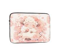 WHJSSF Little Fat Sheep Among The Flowers Housse portable pour ordinateur portable 15" pour voyage d'affaires, école, bureau, usage quotidien