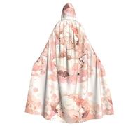 WHJSSF Little Fat Sheep Among The Flowers Prints Cape à capuche pour adulte pour jeux de rôle, costumes de scène, fêtes Entretien facile