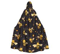 WHJSSF Longue cape à capuche imprimée bumblebee pour adulte - Pour Halloween - Pour homme et femme