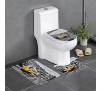 WHJSSF Lot de 3 tapis de bain en peluche ultra douce pour un confort semblable au spa Motif train urbain 61 x 40,6 cm