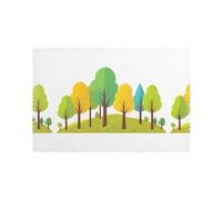 WHJSSF Lot de 6 sets de table à motif petits arbres sur la colline pour la maison et les banquets, faciles à nettoyer à température ambiante pour une utilisation durable