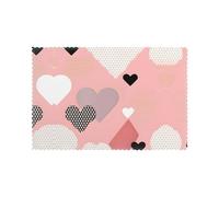 Whjssf Lot de 6 sets de table avec imprimé graphique abstrait d'amour pour table de salle à manger, 30,5 x 45,7 cm pour Noël, Halloween et une utilisation quotidienne