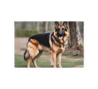 WHJSSF Lot de 6 sets de table en érable avec imprimé berger allemand pour table de salle à manger pour la maison et les banquets, faciles à nettoyer à température ambiante pour une utilisation durable