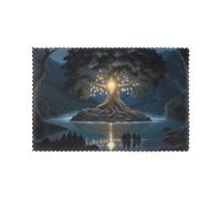 Whjssf Lot de 6 sets de table imprimés arbre de la sagesse antique pour table de salle à manger, 30,5 x 45,7 cm pour Noël, Halloween et une utilisation quotidienne