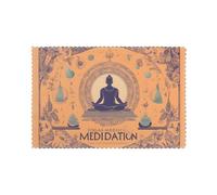 Whjssf Lot de 6 sets de table imprimés de yoga et de méditation pour table de salle à manger, 30,5 x 45,7 cm pour Noël, Halloween et une utilisation quotidienne