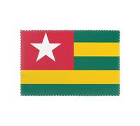 WHJSSF Lot de 6 sets de table imprimés drapeau du Togo pour table à manger pour hôtels, maisons et banquets comme décorations de table décoratives, beaux et durables